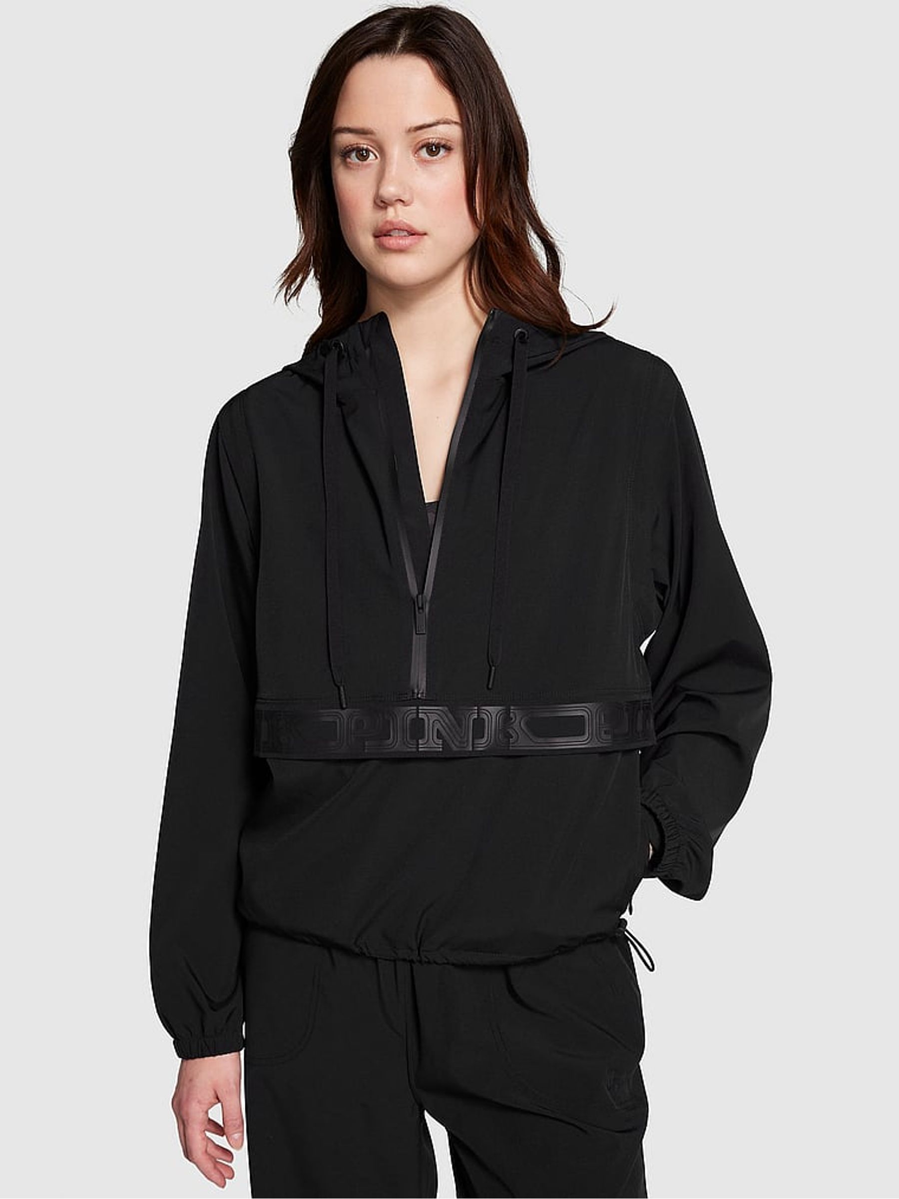 Pure Black Track Suit Half Zip Jacket