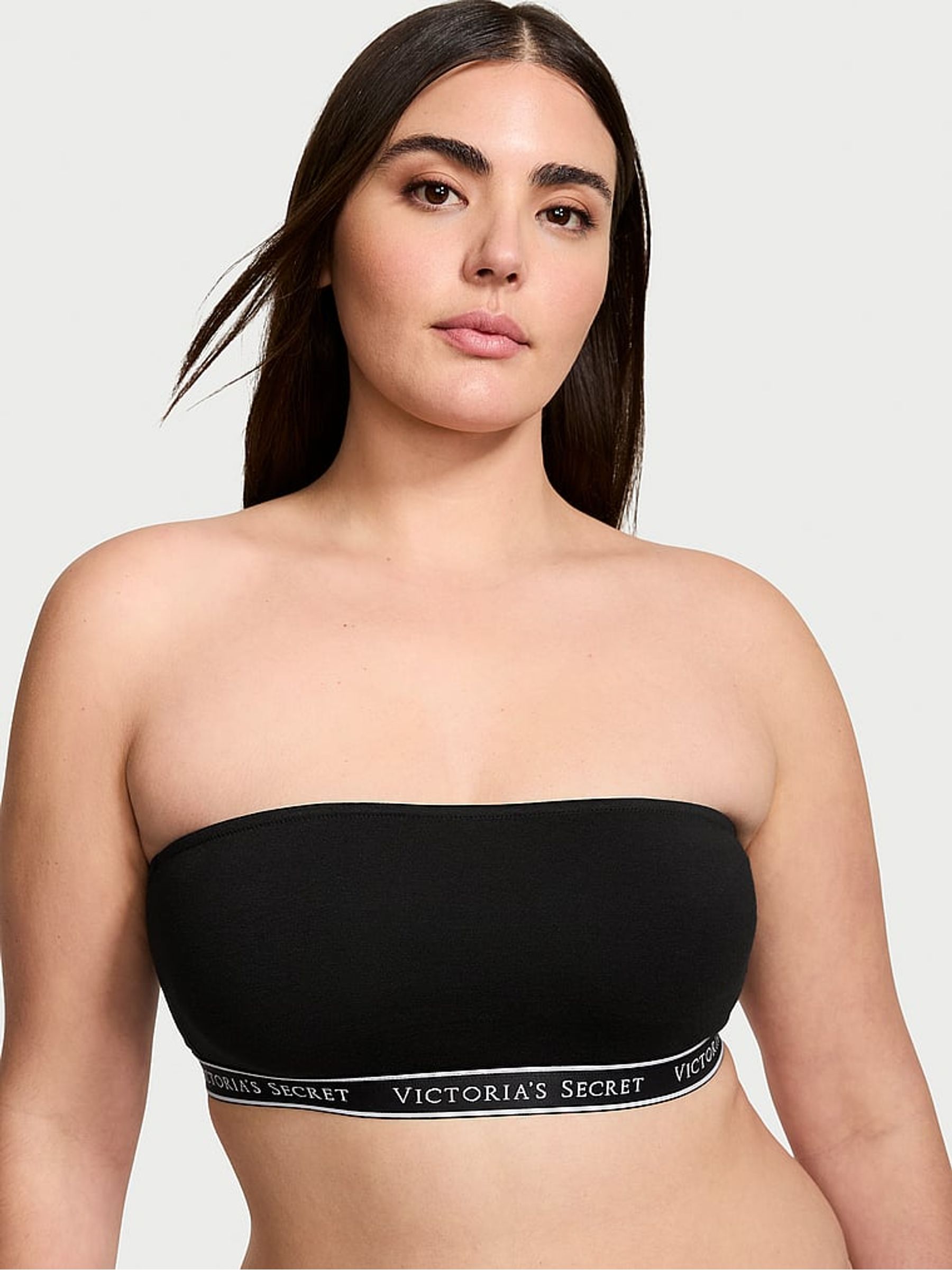 Black Bandeau Logo Bra