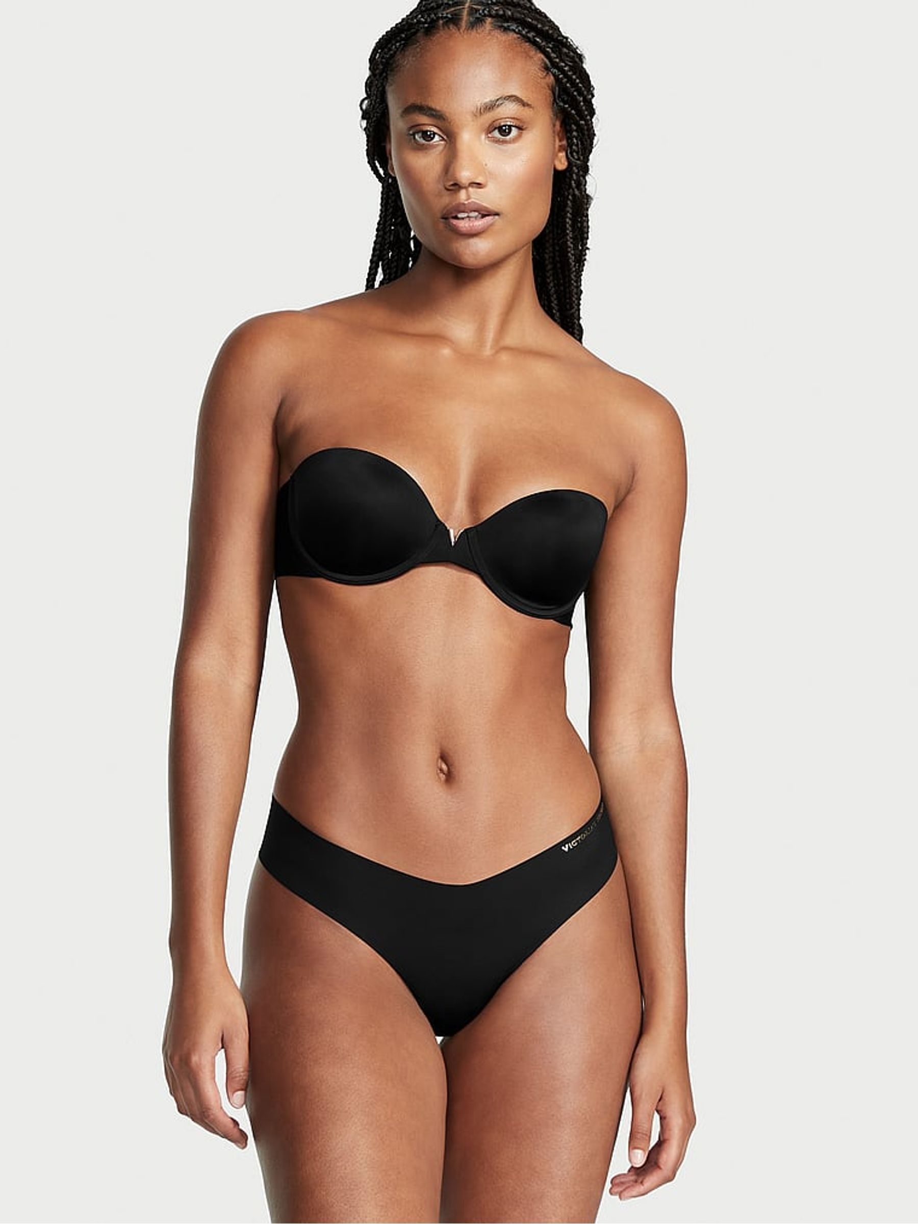 Black Strapless Lightly Lined Strapless Bra
