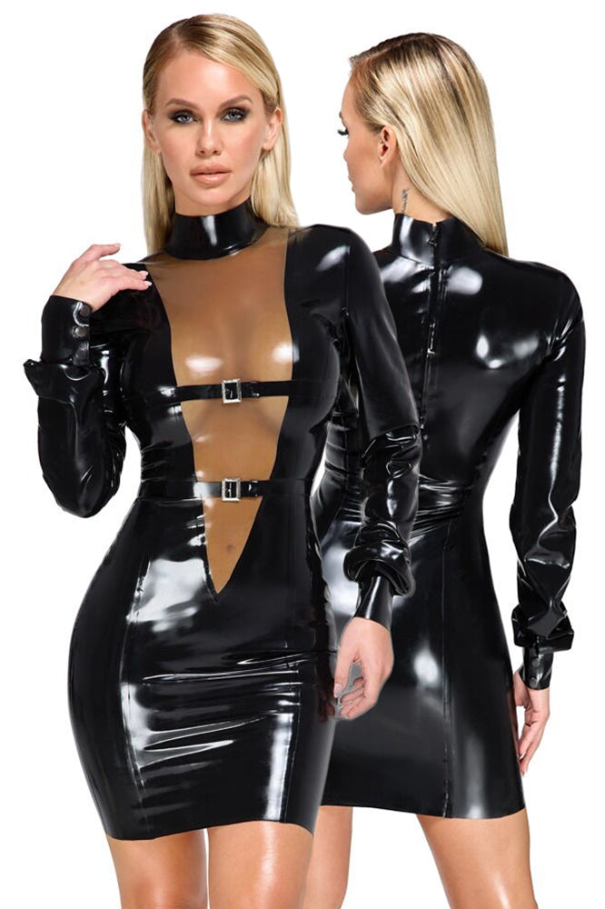 Late-X Long Sleeve Latex Dress