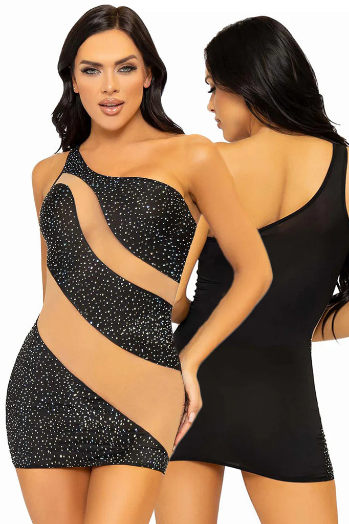 Leg Avenue Spandex Asymmetrical Minidress