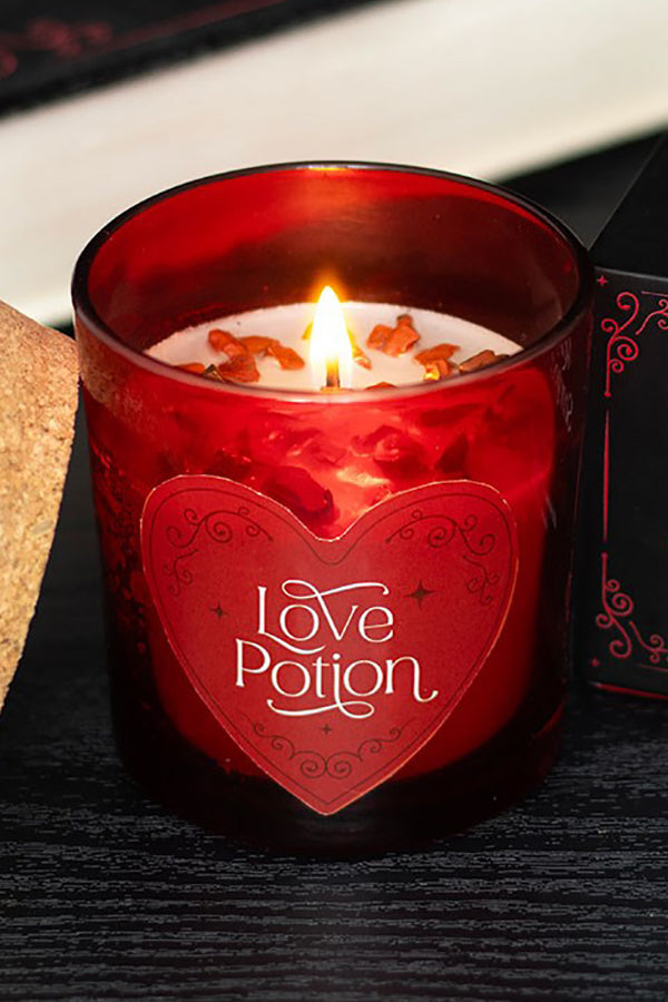 Love Potion Raspberry Crystal Chip Candle