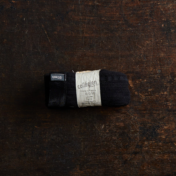 Baby & Kids Cotton Rib Tights - Coal