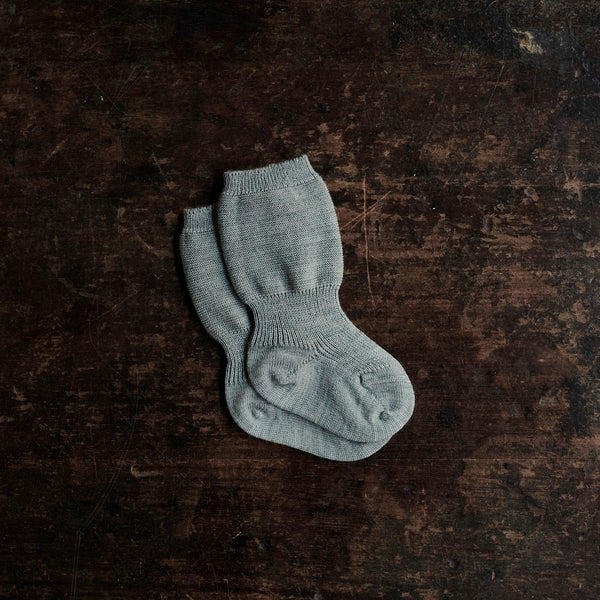Baby Wool Socks - Grey