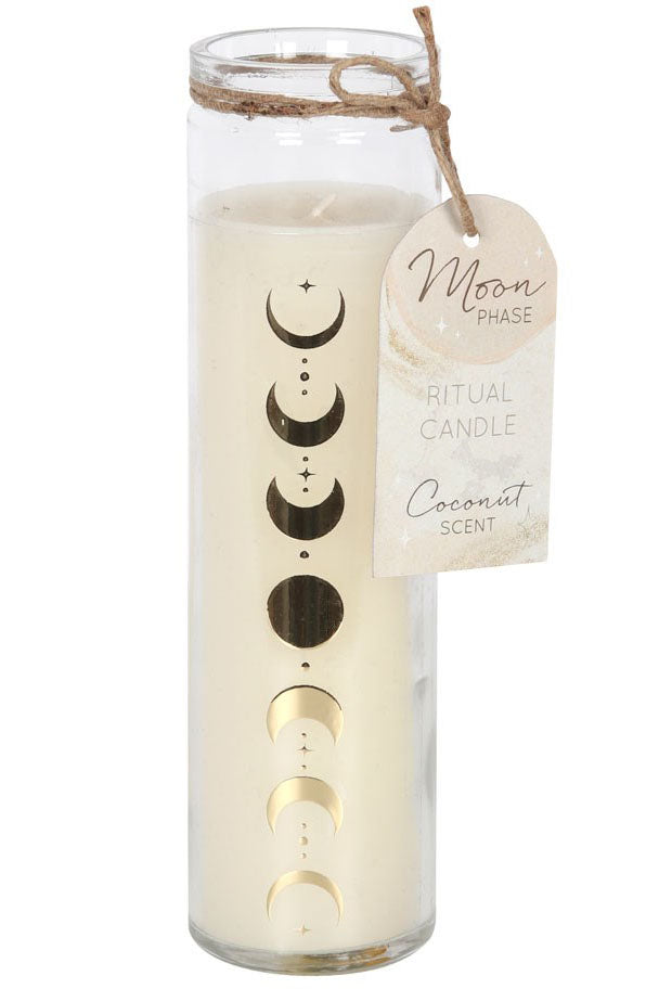 Moon Phase Coconut Tube Candle