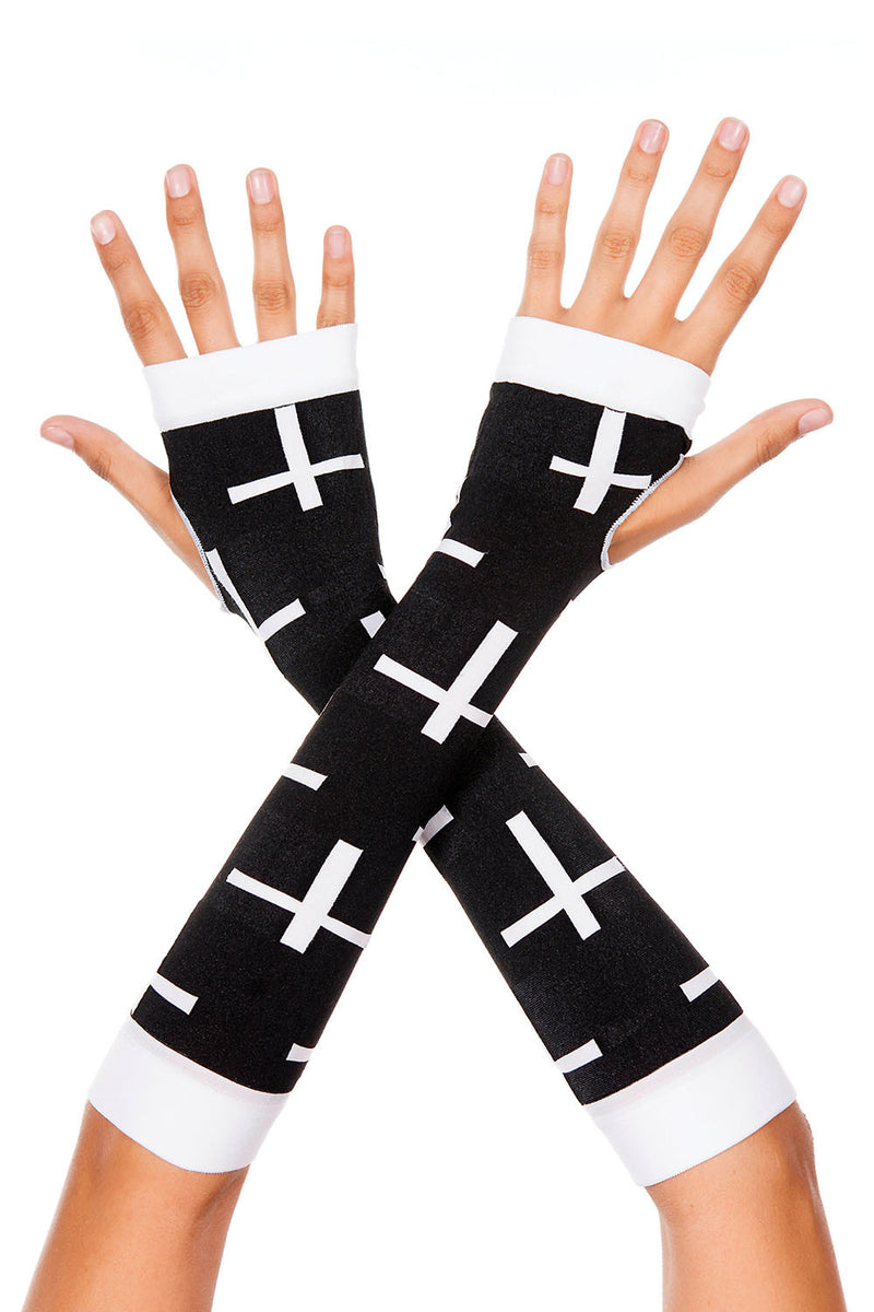 Music Legs Cross Armwarmers