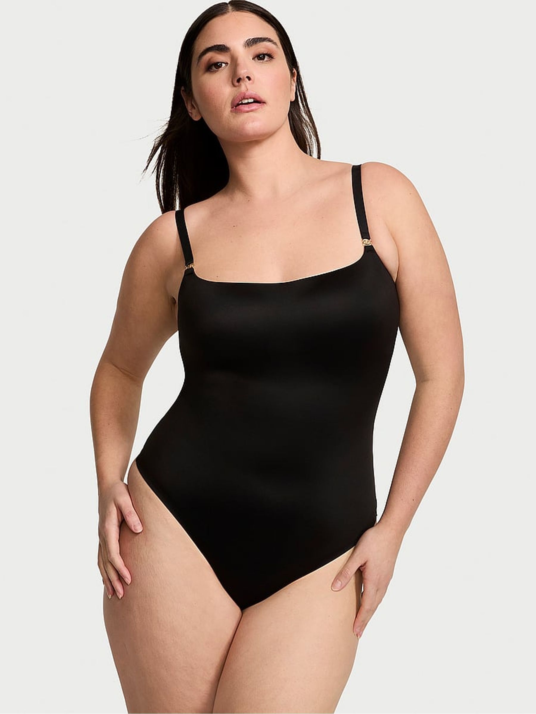 Black FeatherSoft™ BODYWEAR Lightly Lined Bodysuit