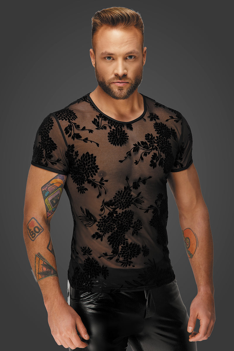 Noir Handmade Flock Embroidery T-Shirt