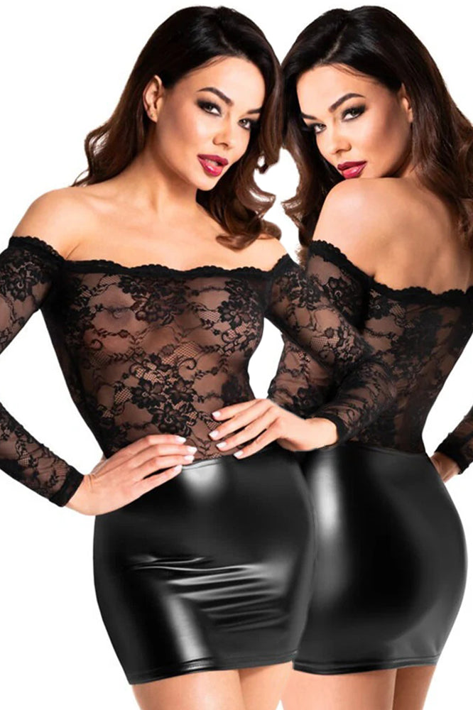 Noir Handmade Mesh Wetlook Dress