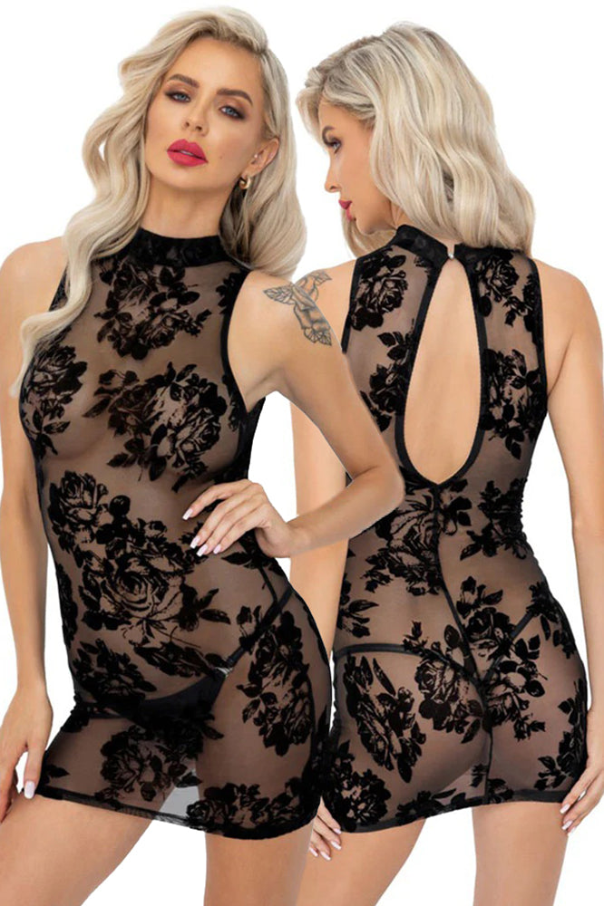 Noir Handmade Short Mesh Dress