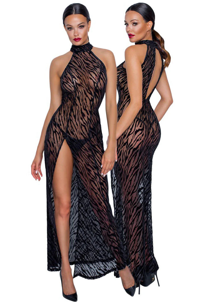 Noir Handmade Powernet Tiger Style Dress (S, M)