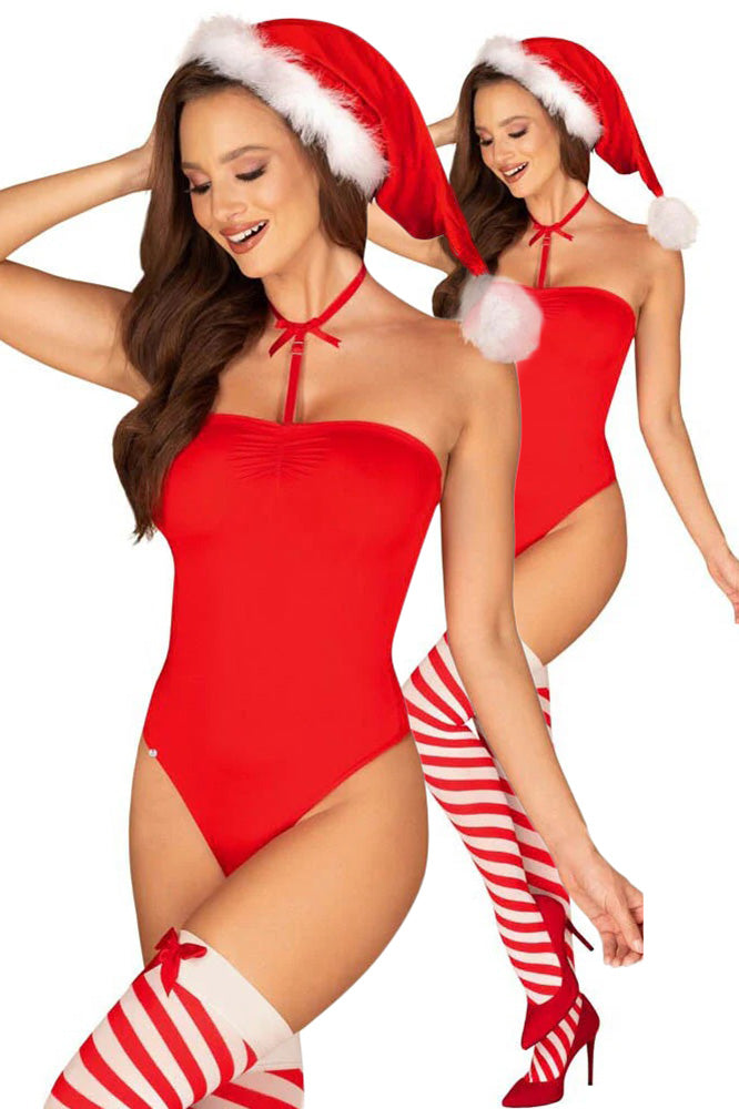 Obsessive Kissmas 3-piece Christmas Lingerie Set