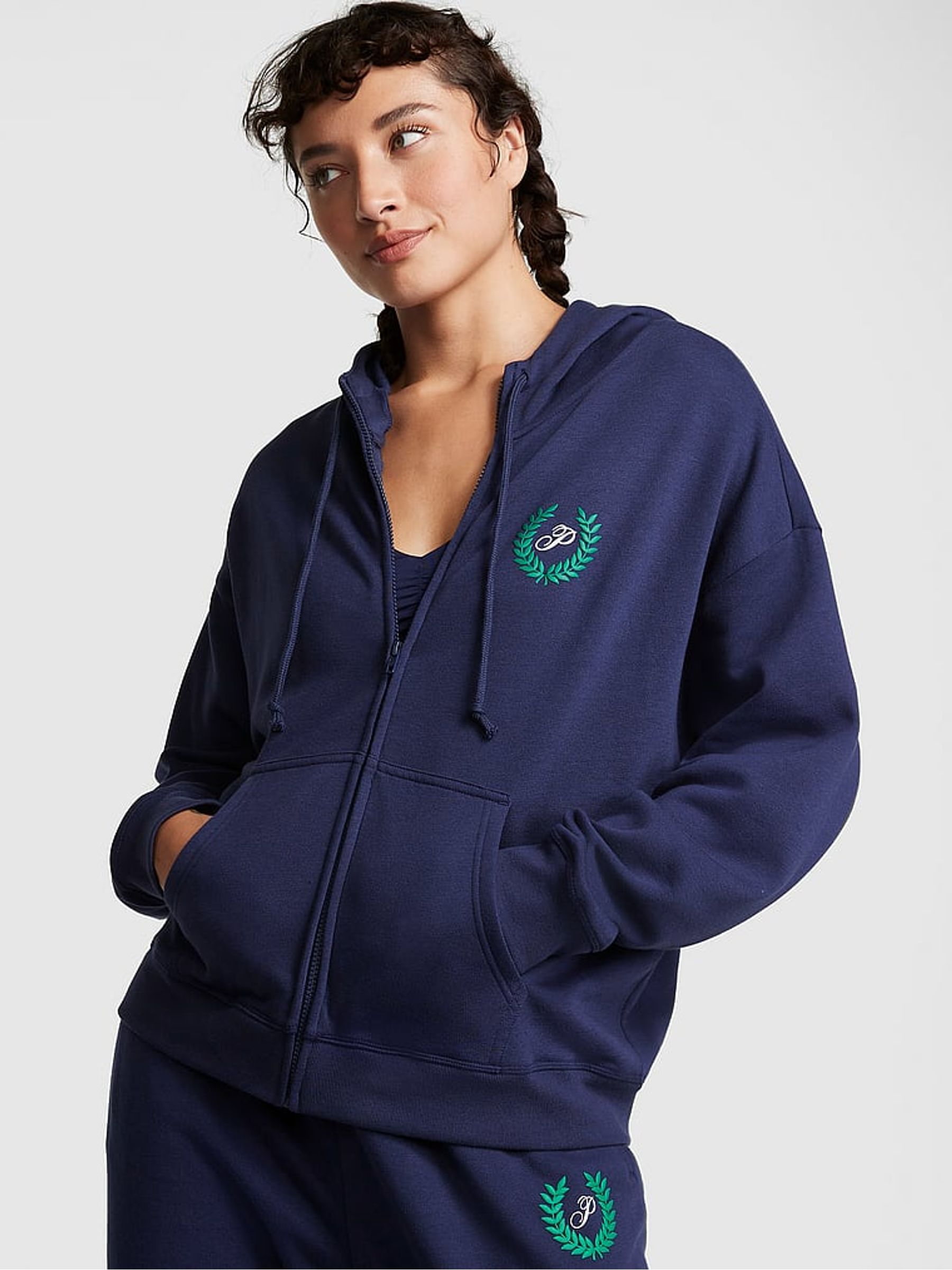 Midnight Navy Blue Fleece Oversized Hoodie