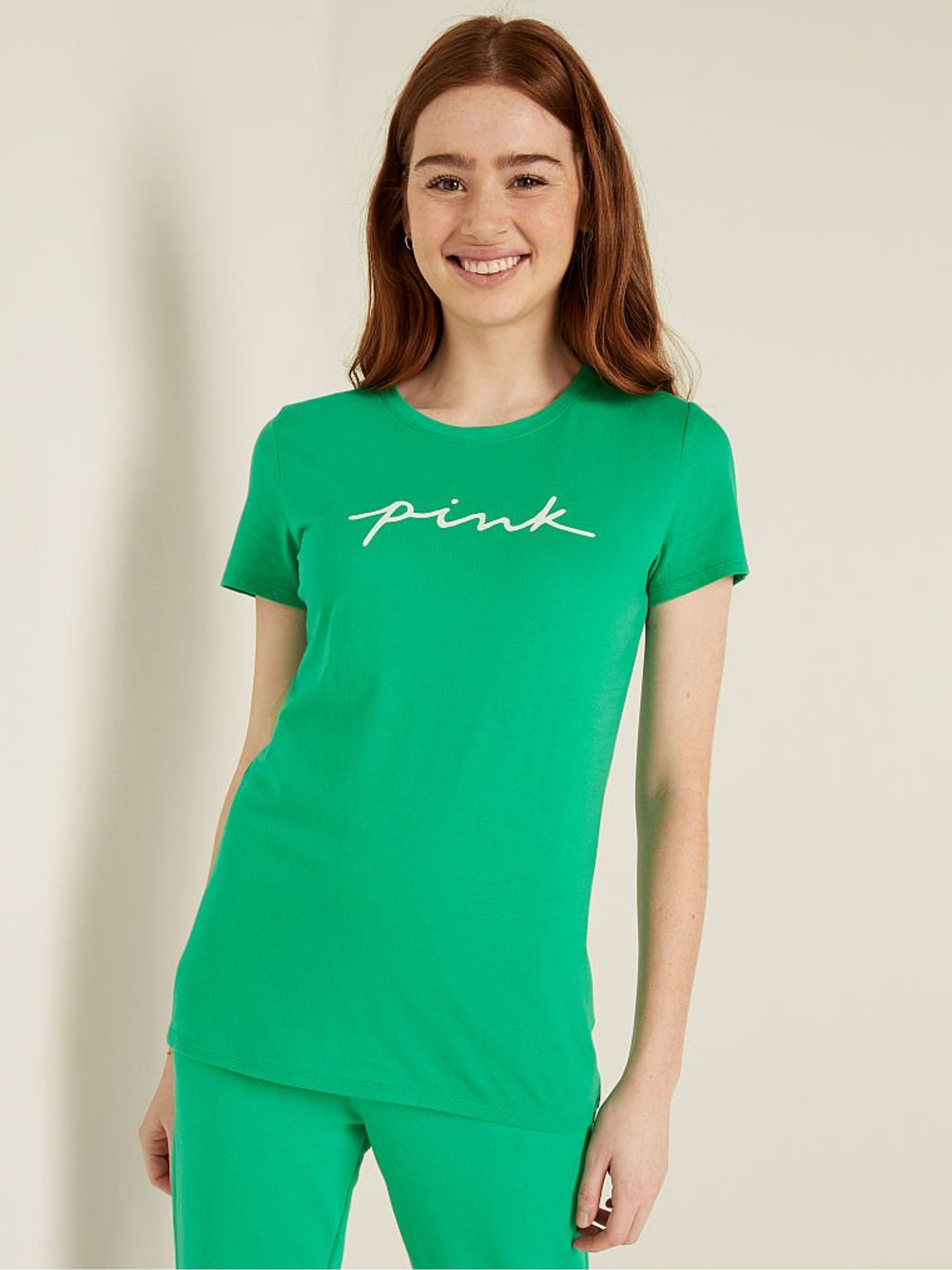 Electric Green Script Logo Everyday Tee
