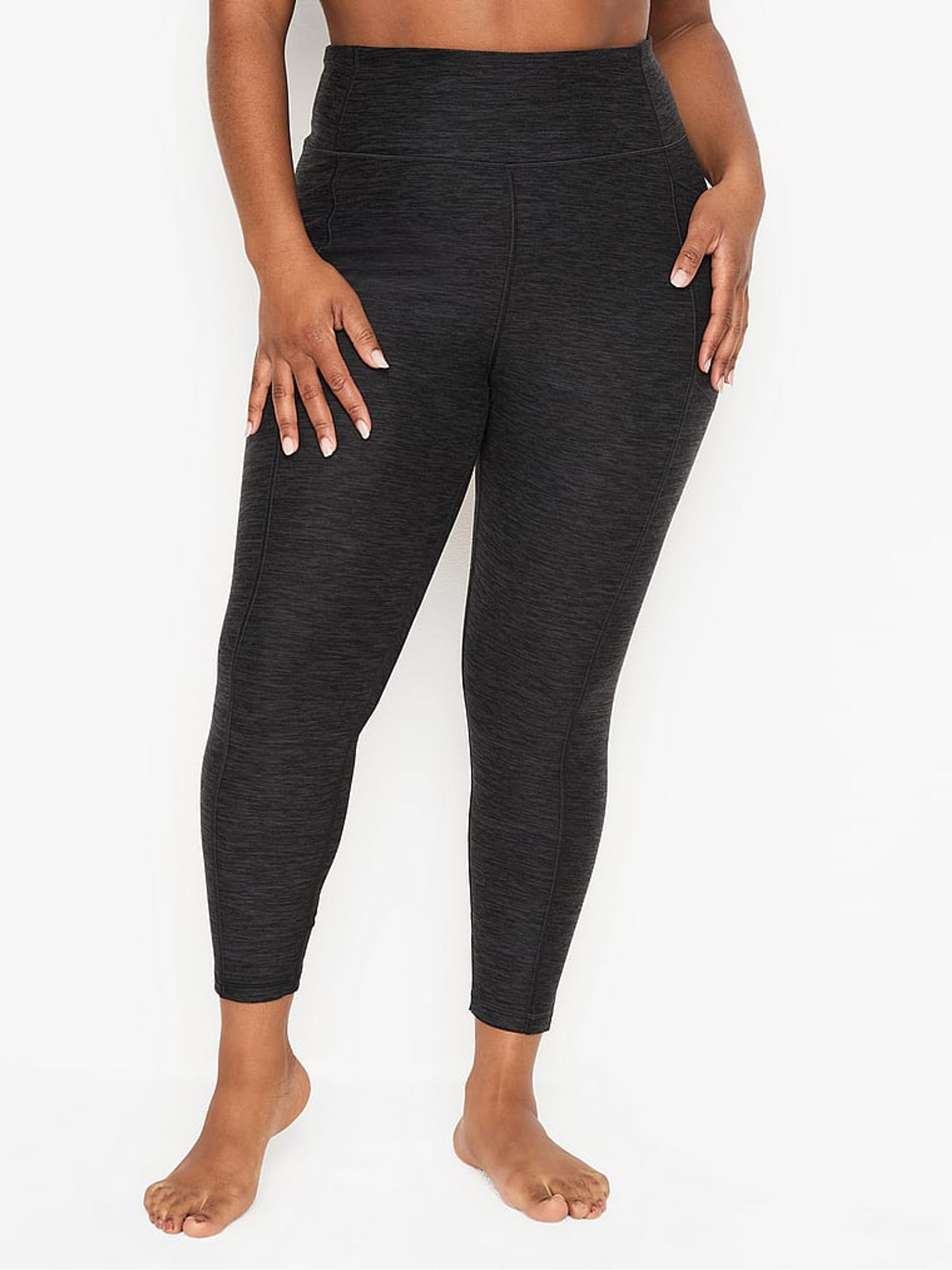 Black Grey Onyx Heather High Waist Legging