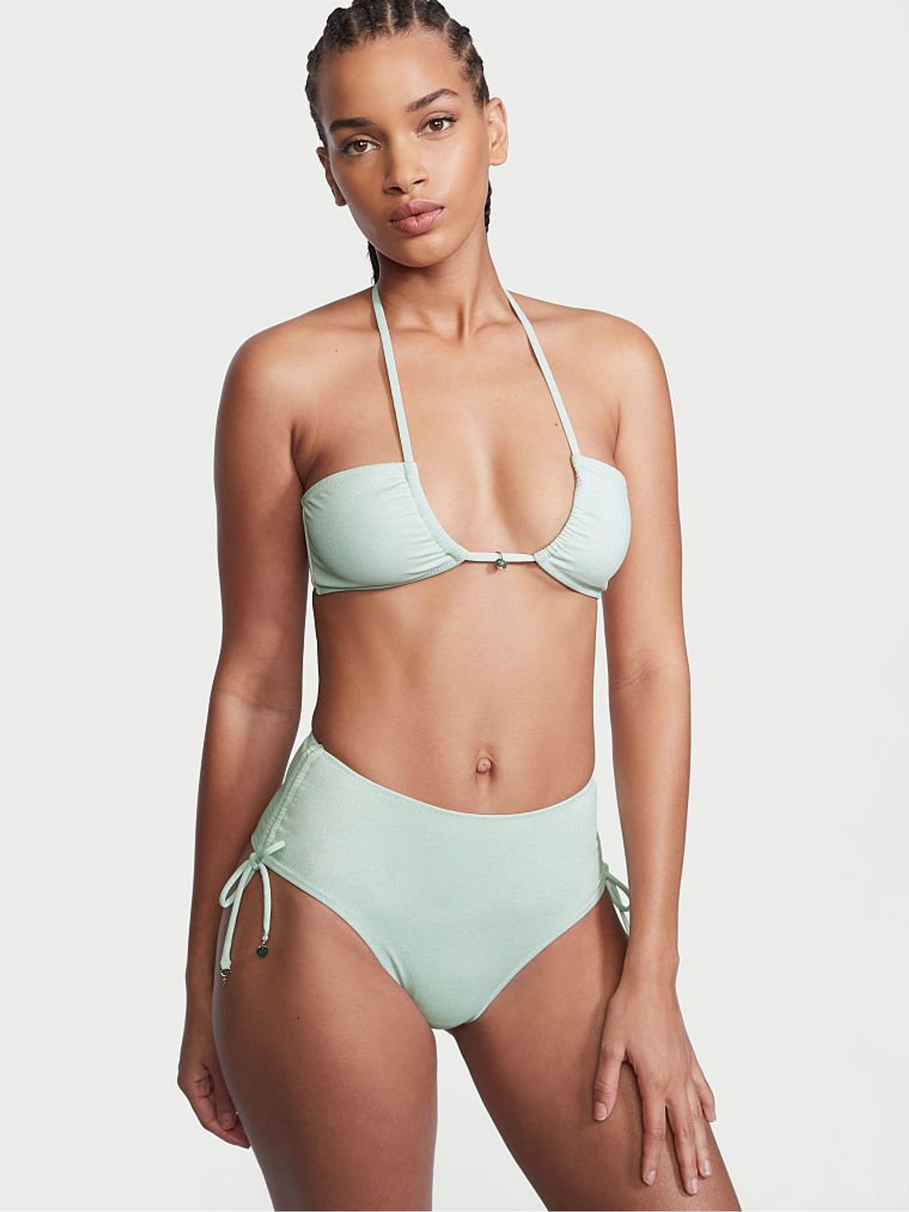 Winter Ice Blue Ice Queen High Waist Cheeky Swim Bikini Bottom