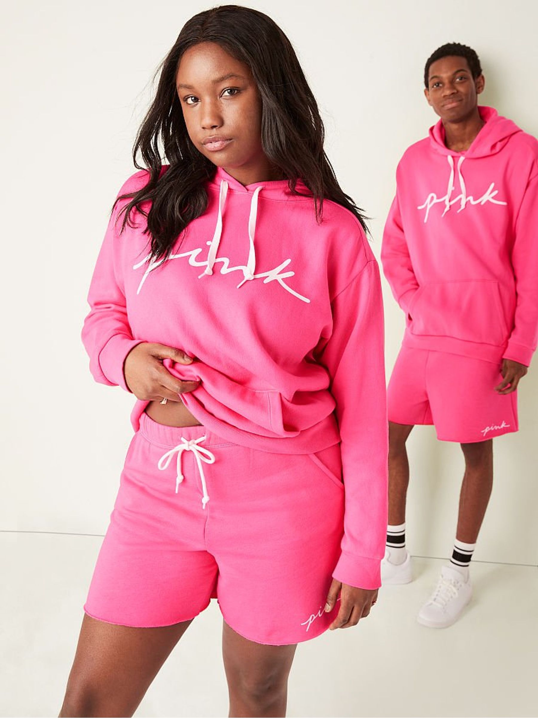 Capri Pink Script Logo Dad Short