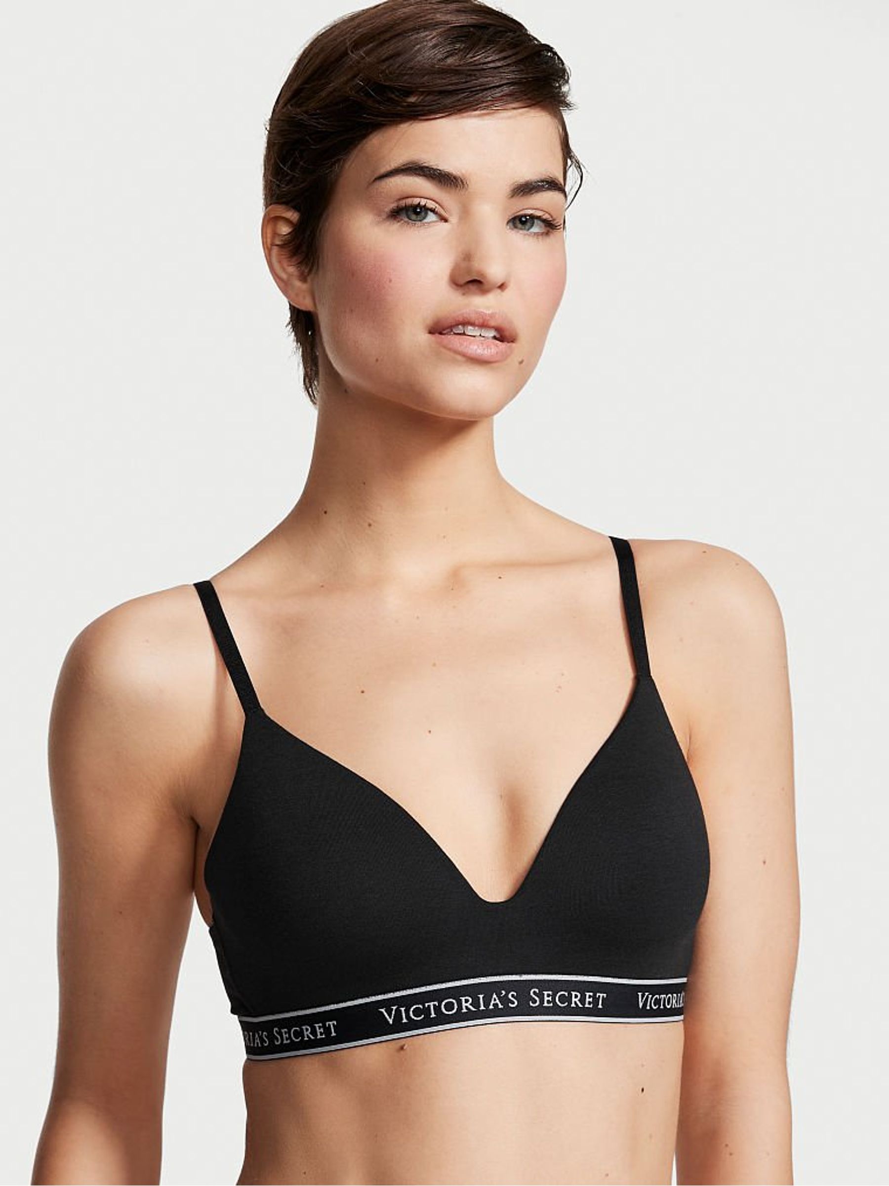 Black Band Non Wired Lightly Lined Bra