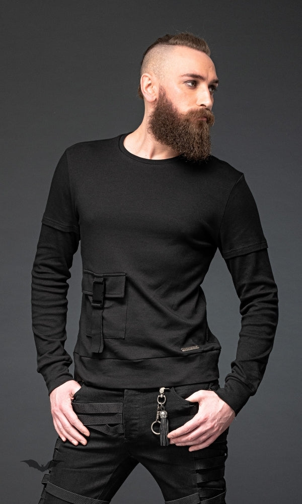 Queen of Darkness - Pullover with pocket on the front and me by Grin Entertainment Store