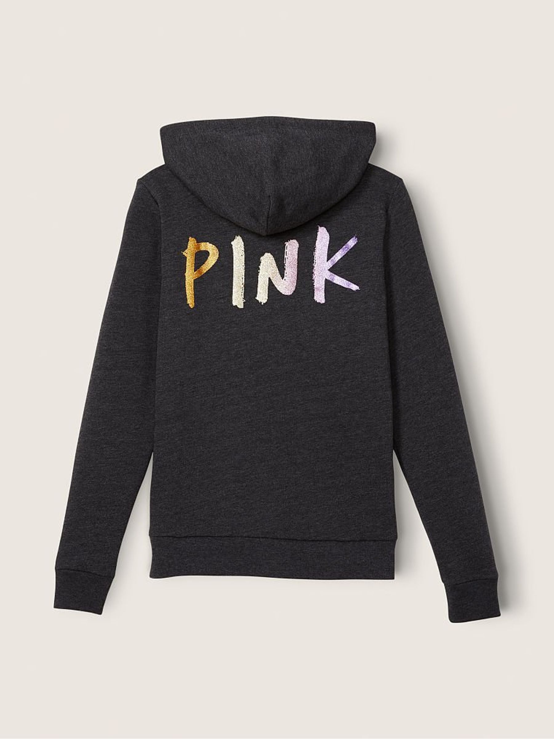 Pure Black With Brushed Shine Gradient Logo Everyday Lounge Perfect FullZip