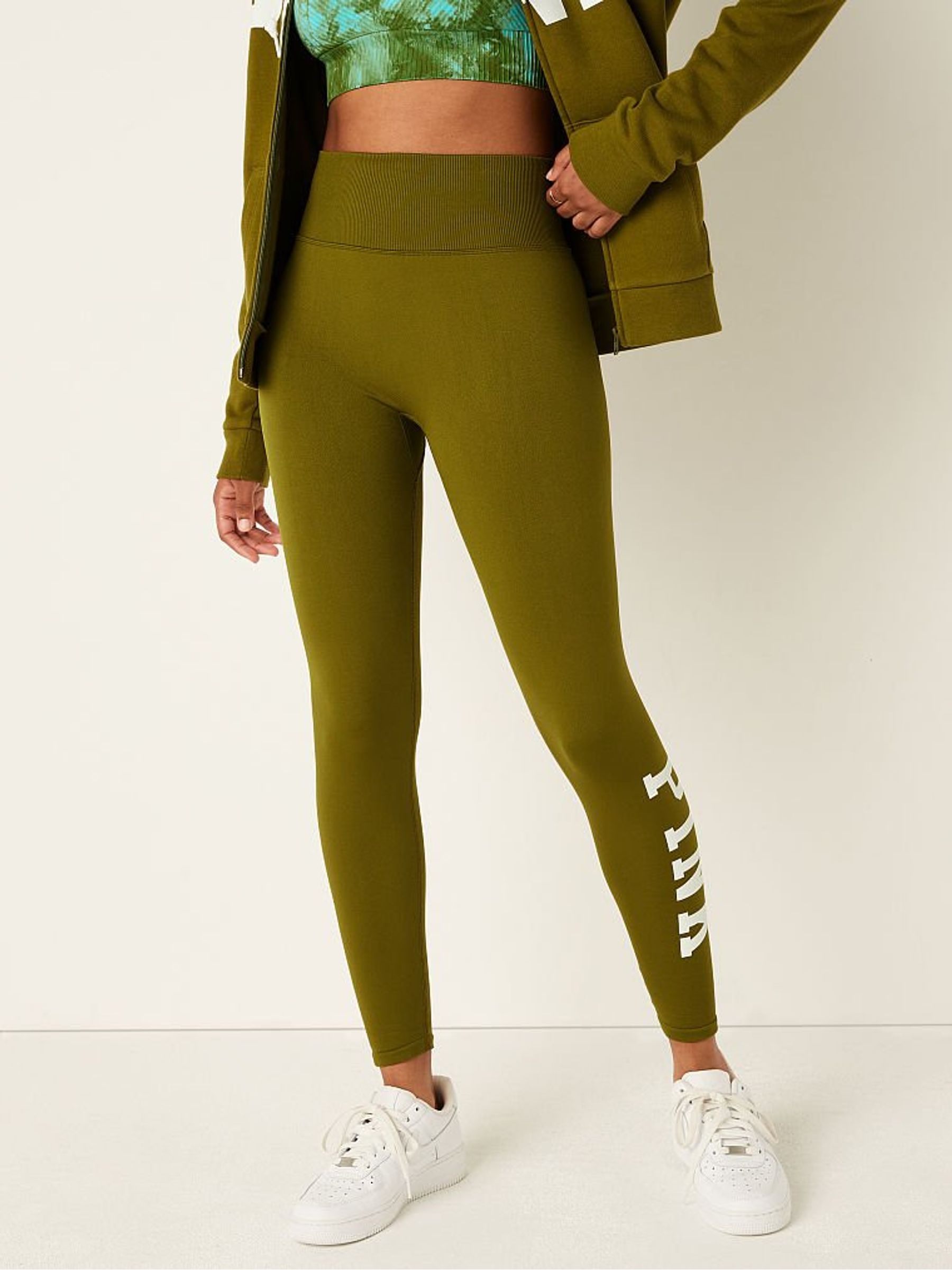 Hazel Green Seamless High Waist Full Length Legging