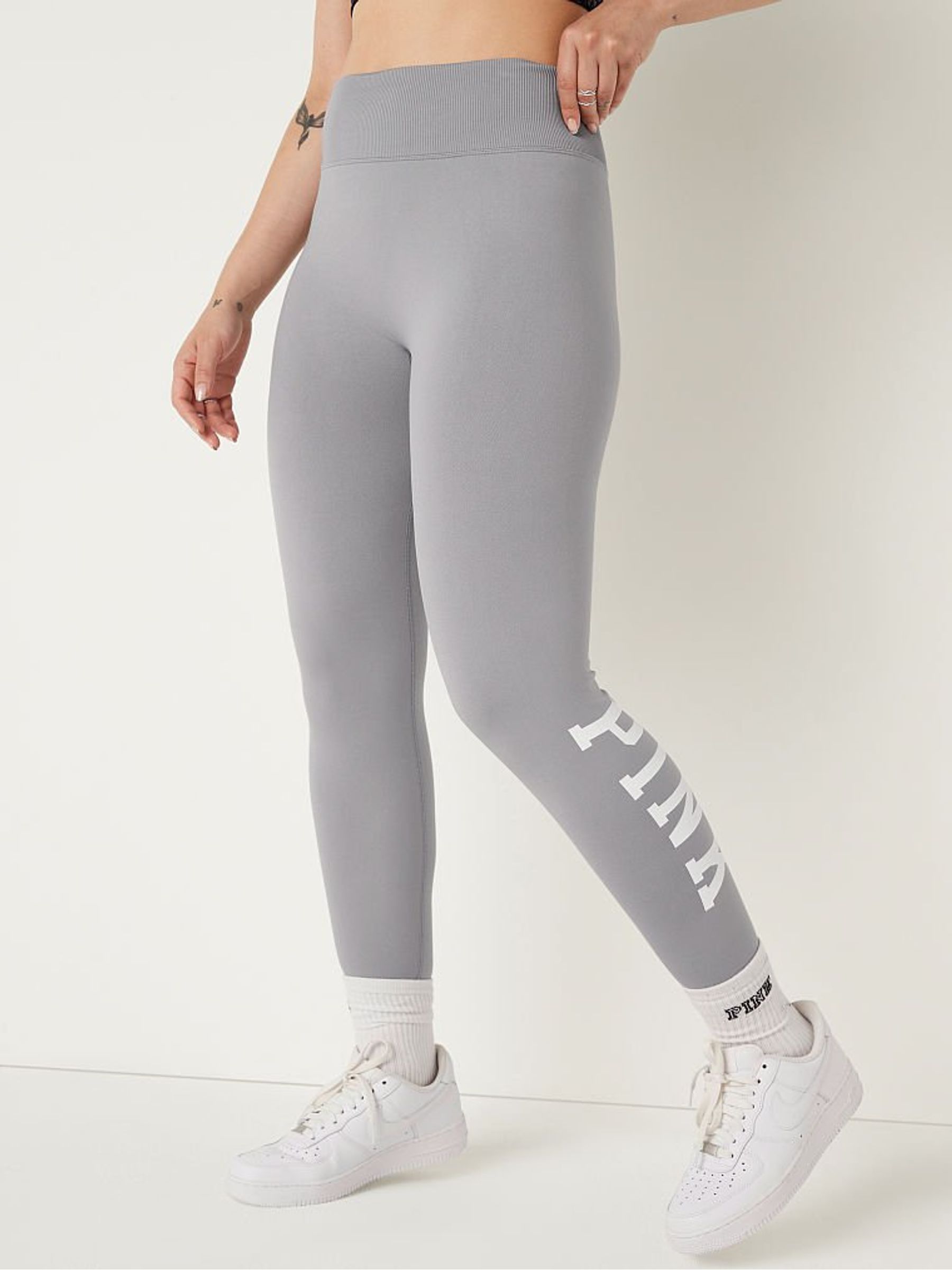 Oasis Grey Seamless High Waist Full Length Legging