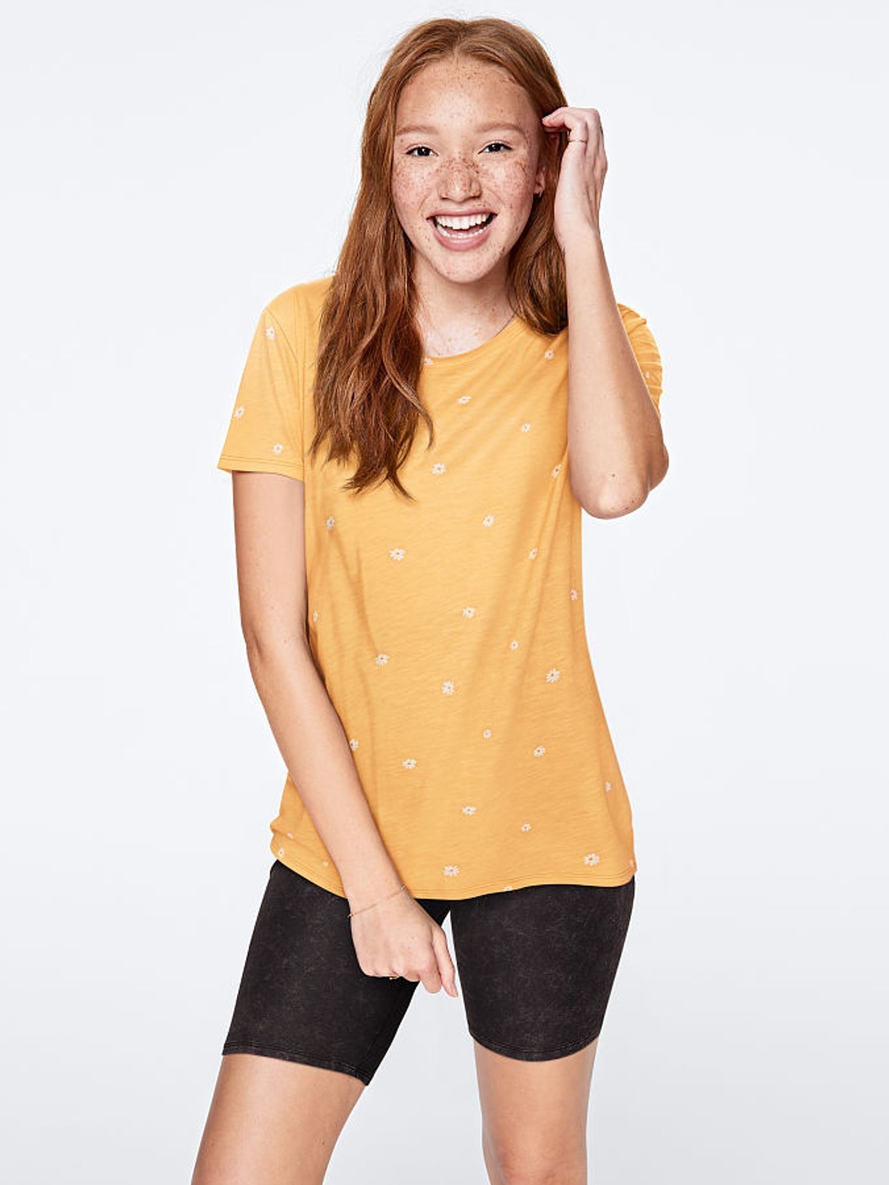 Triumph White and Banana Daisy Perfect Crew T-Shirt