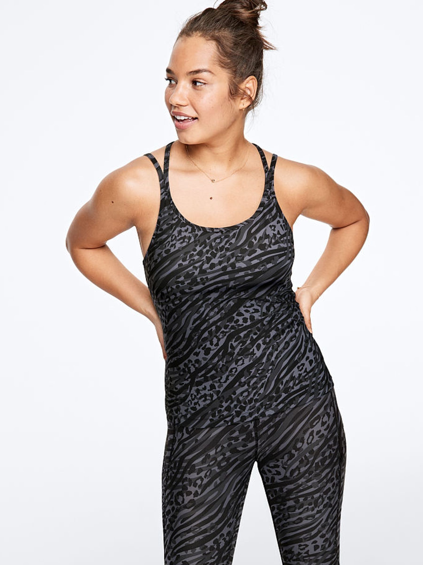 Stormy Grey Leopard Zebra Buttery Soft Brami