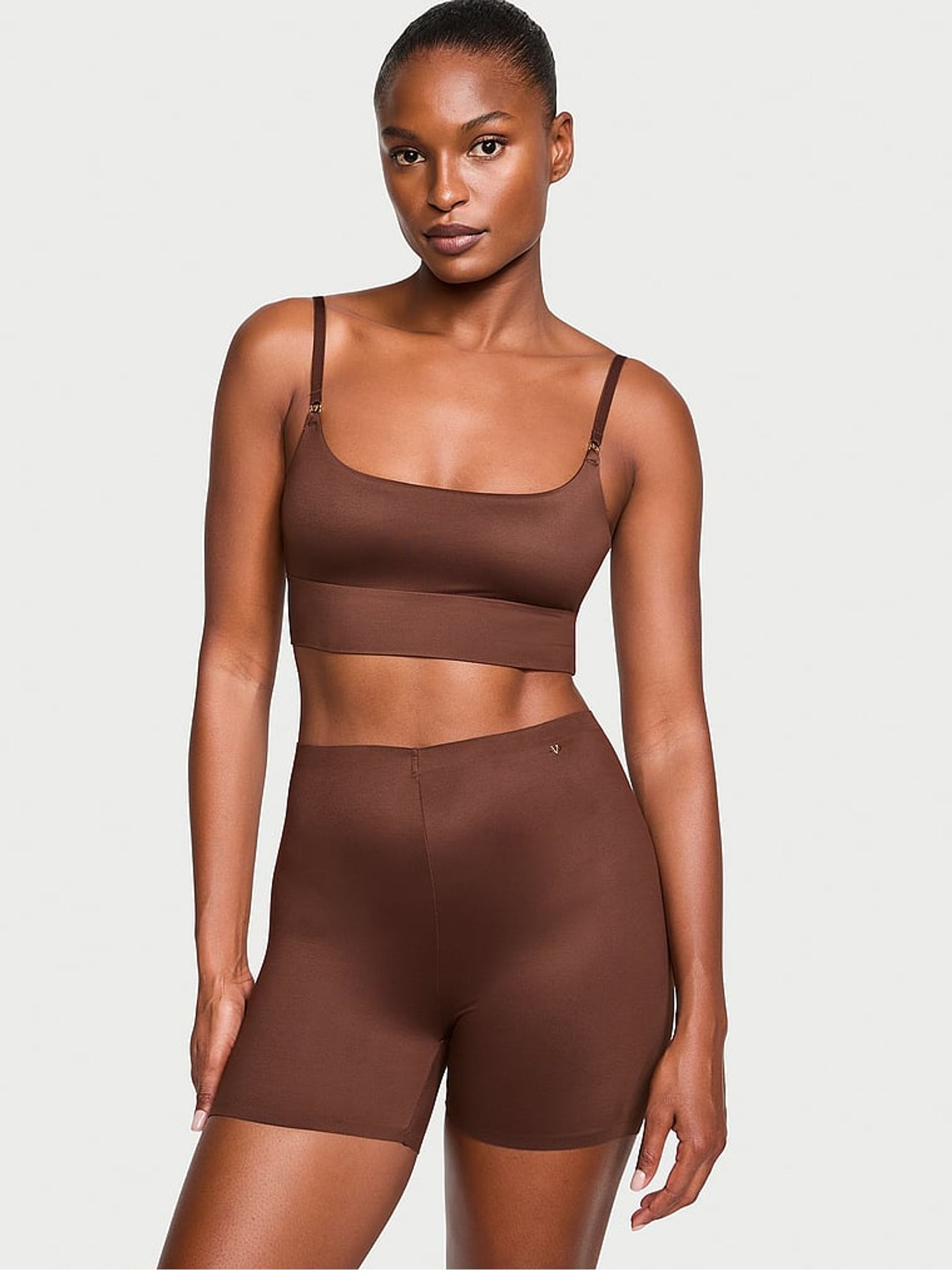 Ganache Brown BODYWEAR By Victoria with FeatherSoft™ Innovation Bike Shorts