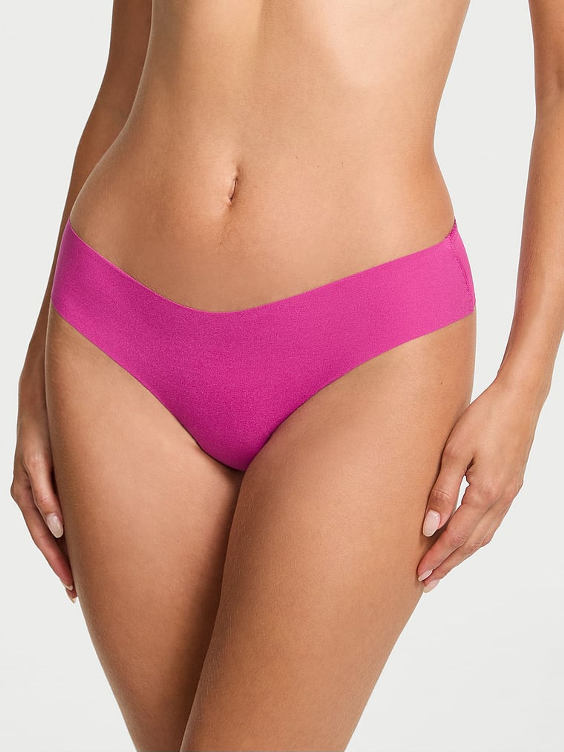 Allure Pink Thong Sheer Logo Knickers