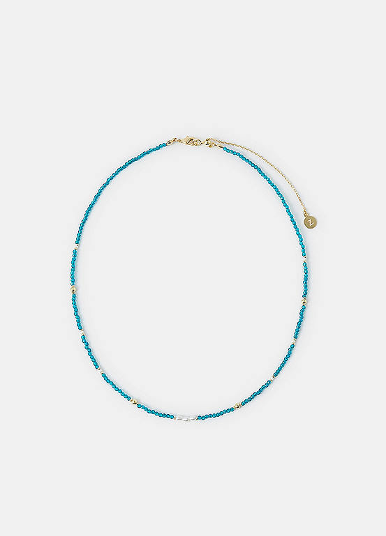 Accessorize 14ct Gold-Plated Beaded Pearl Necklace
