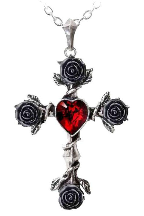 Alchemy Black Rosifix Black Roses Pendant