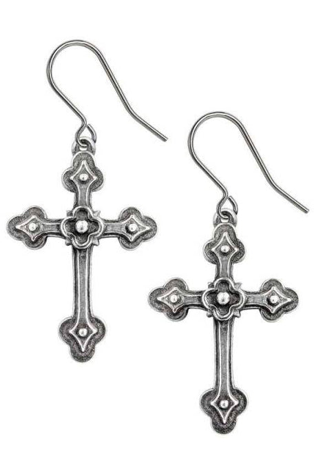 Alchemy Gothic Devotion Crosses Earrings
