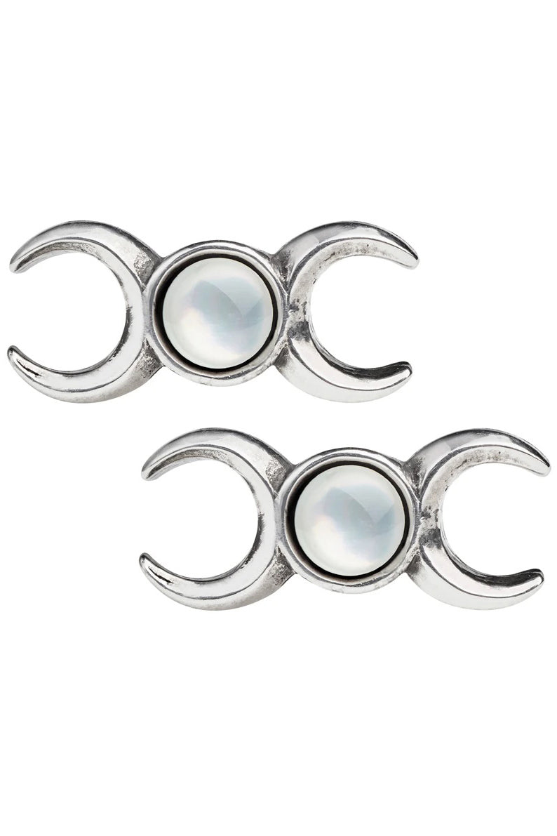 Alchemy Gothic Triple Goddess Studs
