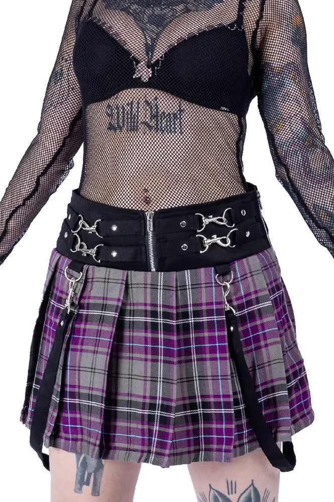 Heartless Amaya Skirt Grey/Purple