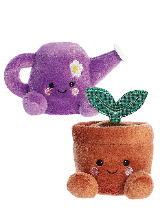 Aurora Palm Pals - Terra Potted Plant & Flo Watercan Twin Pack
