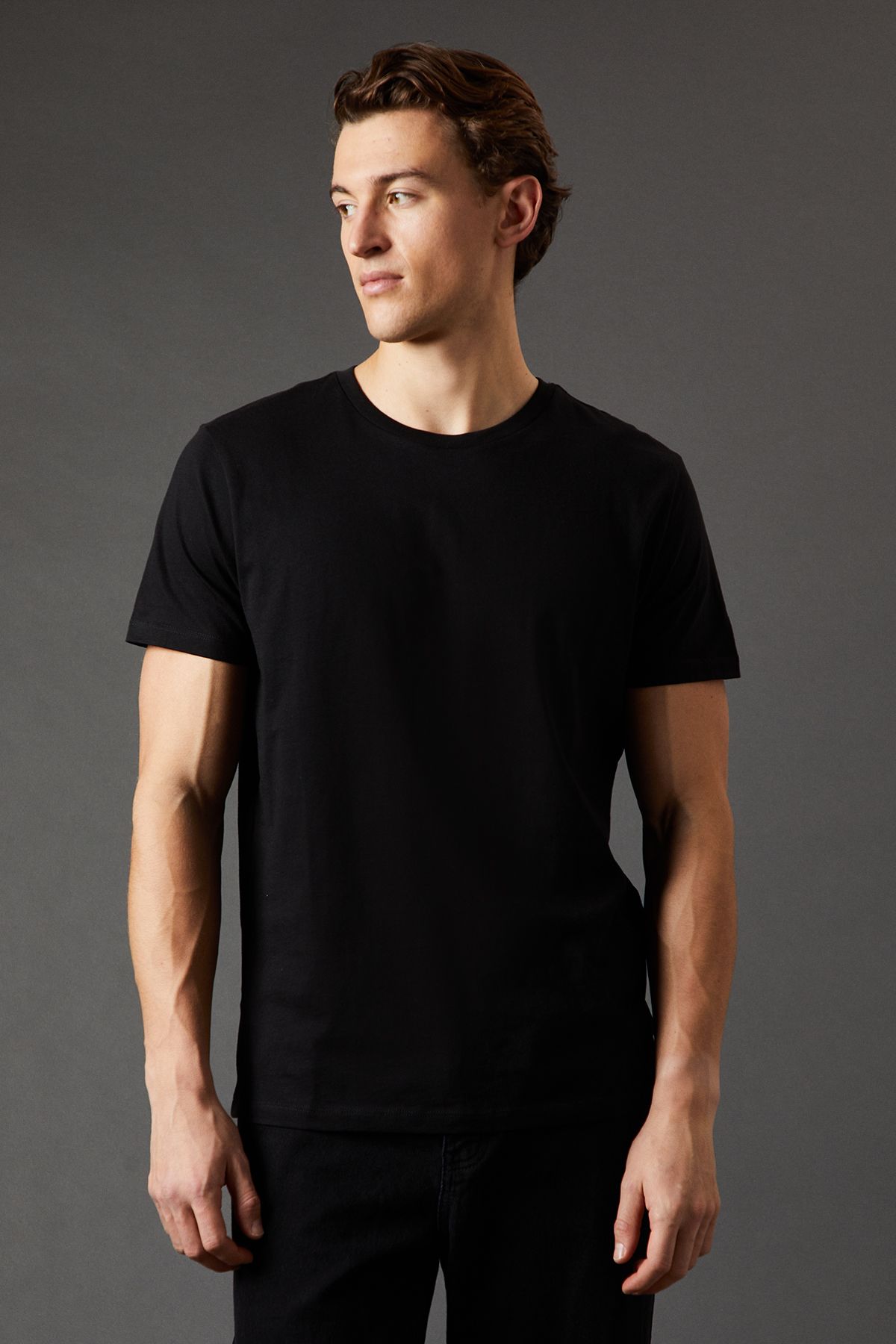 Black 3 Pack Crew Neck T-Shirt