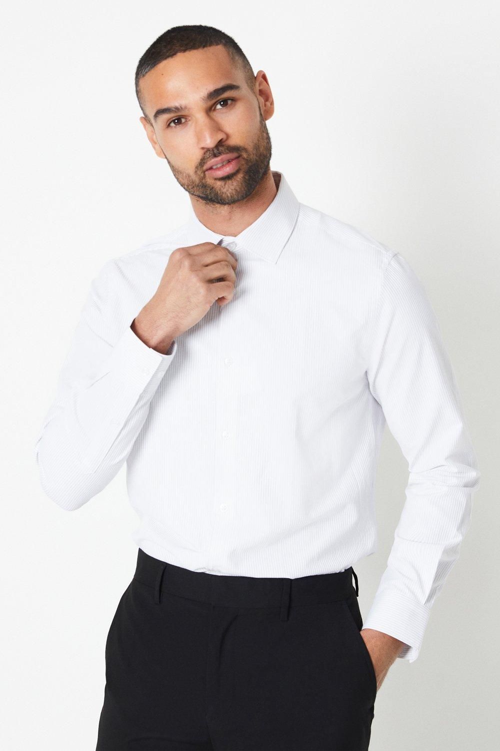 Easy Iron Fine Stripe Slim Fit Shirt