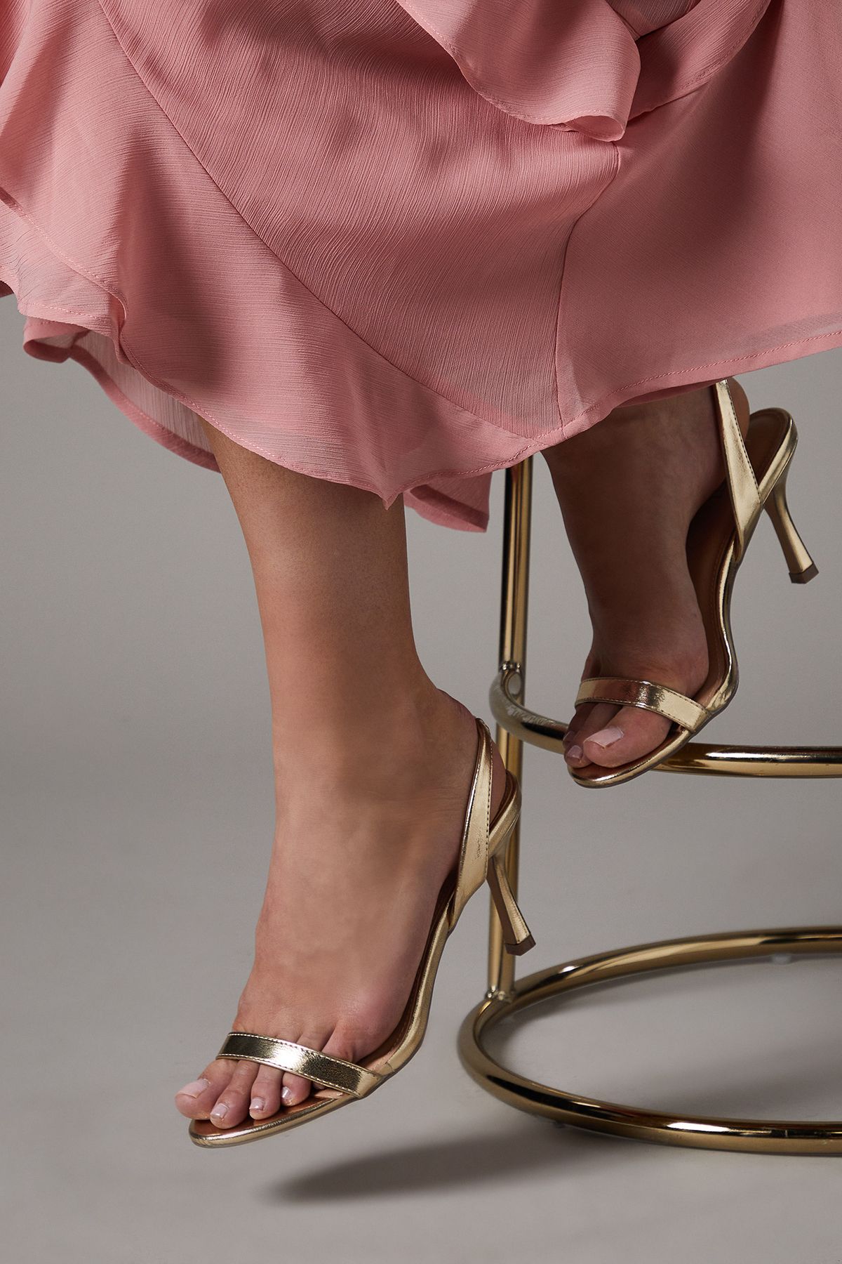 Vallen Barely There Slingback Medium Stiletto Heel Sandals