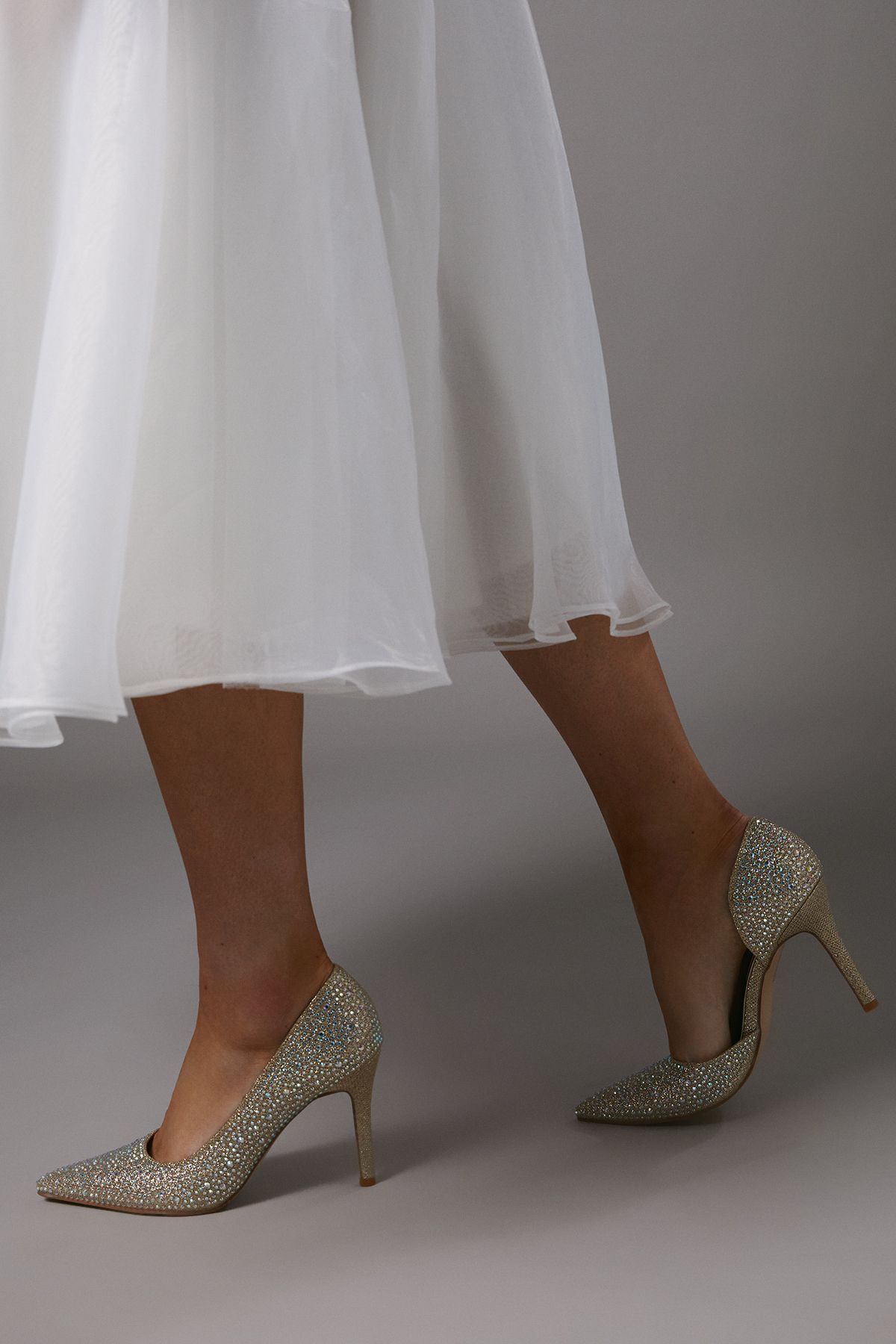 Soltha Diamante Stiletto Heeled Court Shoes