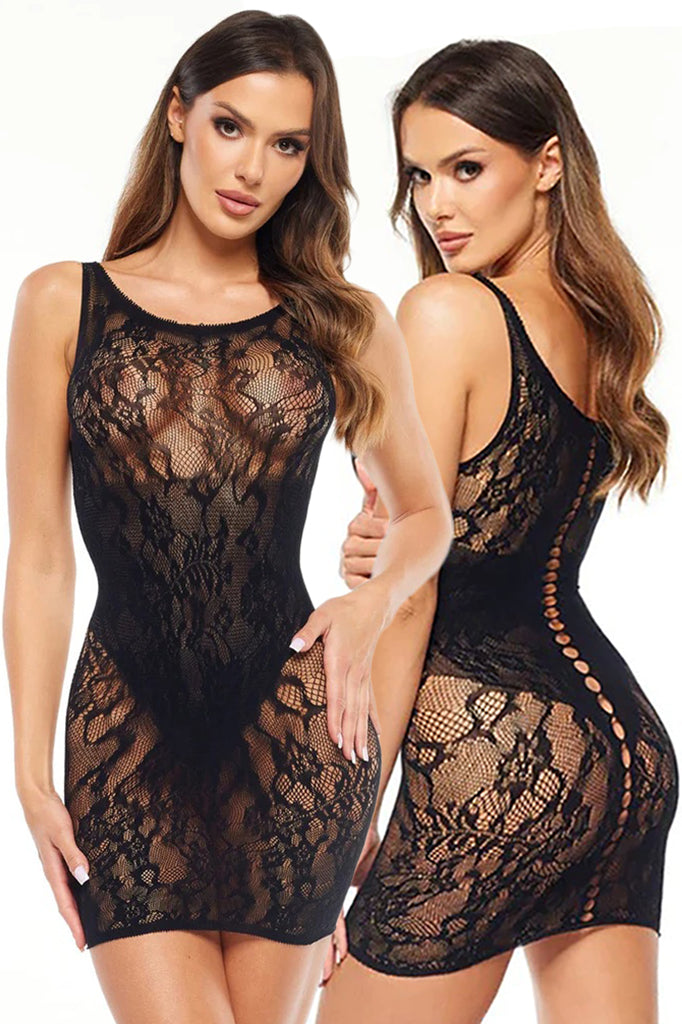 Beauty Night Donna Mesh Dress Black