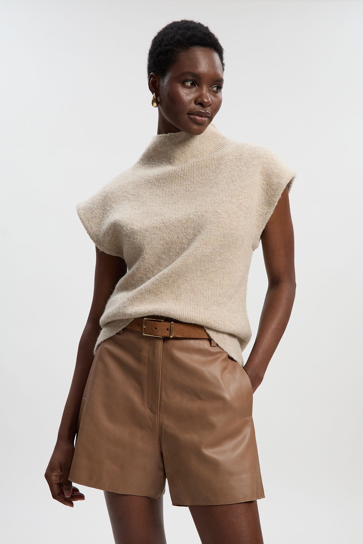 Leather Tailored Shorts