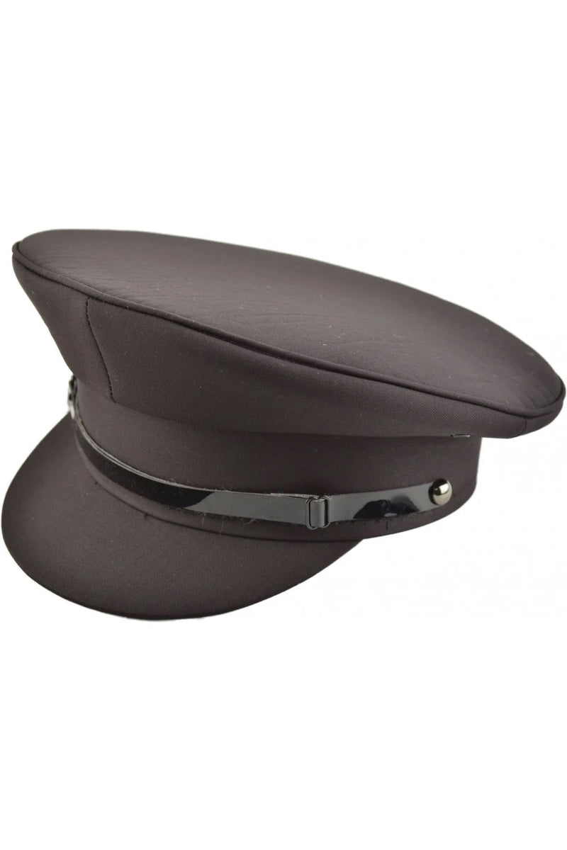 Black Military Peaked Cap