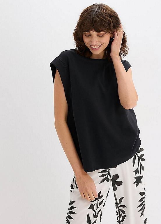 bonprix Baggy Capped Sleeve Top