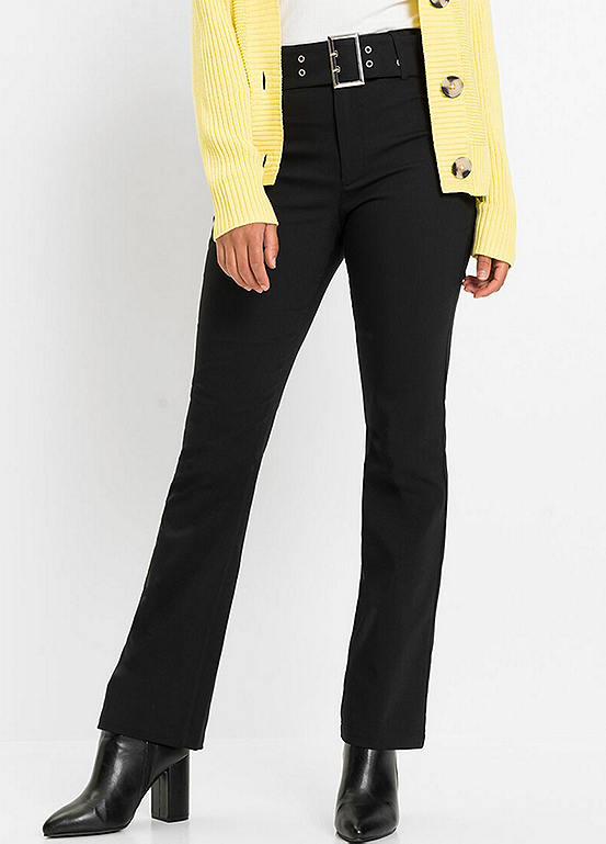 bonprix Belted Stretch Trousers