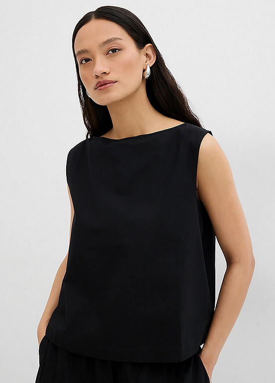 bonprix Boat Neck Sleeveless Blouse