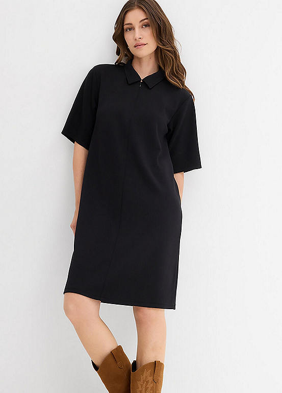 bonprix Soft Scuba Polo Dress