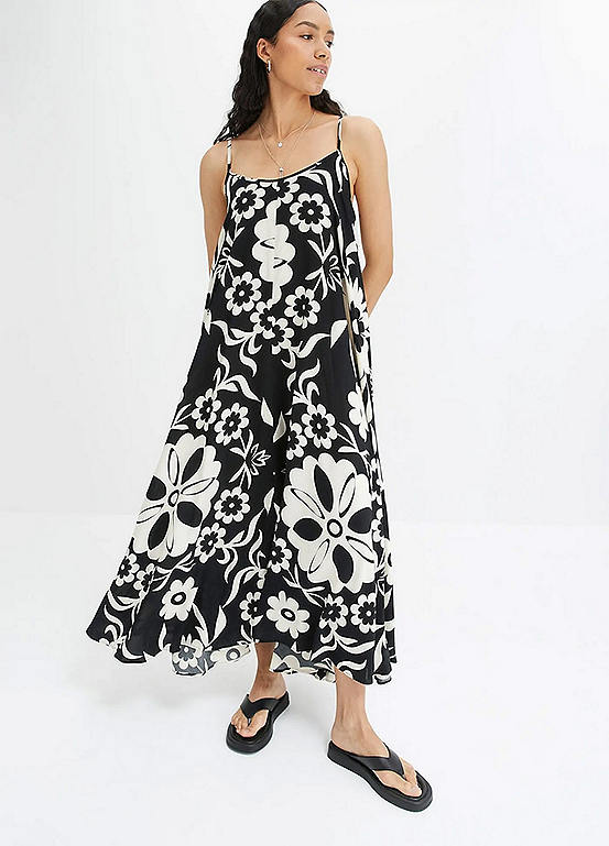 bonprix Strappy Floral Maxi Dress