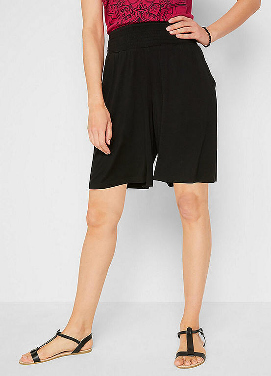 bonprix Wide Leg Jersey Shorts