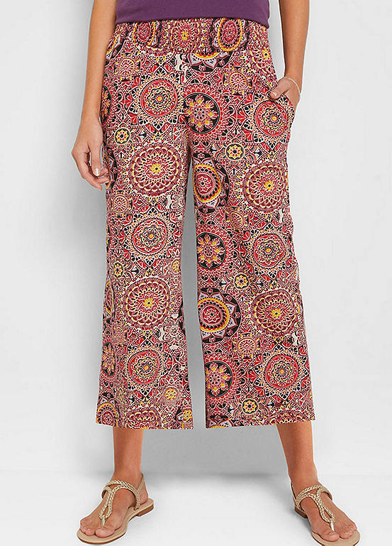 bonprix Wide Leg Paisley Print Culottes